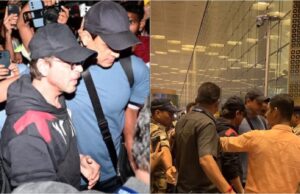 मुंबई एयरपोर्ट पर बेकाबू हुए शाहरुख के प्रशंसक