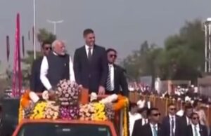 मोदी और स्पेन के राष्ट्रपति का रोड शो
