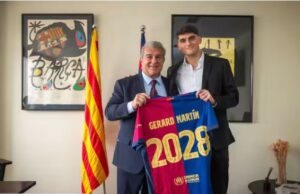 बार्सिलोना के डिफेंडर जेरार्ड मार्टिन ने नए अनुबंध पर किए हस्ताक्षर